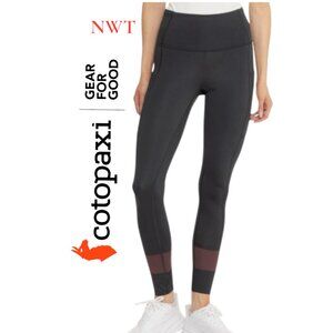 NWT Cotopaxi Women's Cerro Travel Tight Black with Maroon Accent at Ankle Size L